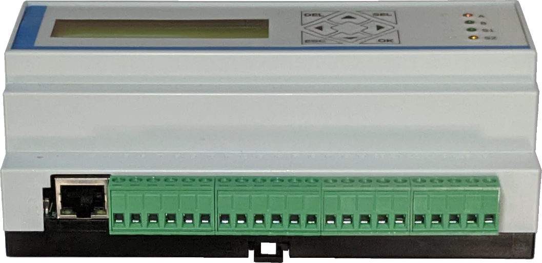 Original RTCU LX4 pro catalogue photograph showing Ethernet and pluggable connection terminals