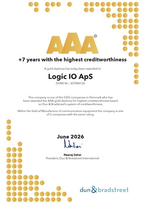 Logic IO AAA credit rating award